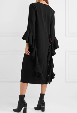 Ellery Reuben Frill Sleeve Dress Black Size 8 for rent on The Volte - image 5