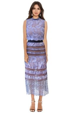  Bronx and Banco Lilac Tuscany Lace Midi Dress  for rent on The Volte - image 1