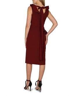 Rebecca Vallance Sylvette Midi Dress Burgundy Size 6 for rent on The Volte - image 3