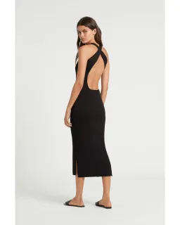 Sir The Label Marcelle Open Back Midi Dress Black Size AU 8 for rent on The Volte - image 2