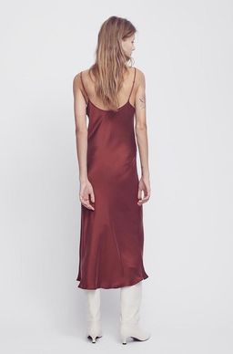 Silk Laundry 90s Slip Dress in Plum size 10 for rent on The Volte - image 2