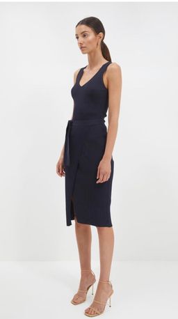 SABA Victoria Navy Knit Dress size 8 for rent on The Volte - image 3