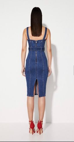 Mossman Denim Belted Dress size 8 for rent on The Volte - image 3