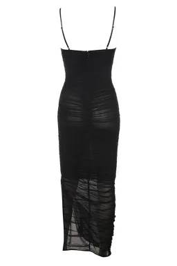House of CB Fornarina Organza Mesh Midi Dress Black Size 12 for rent on The Volte - image 6