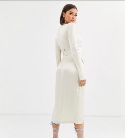 Bec & Bridge sylvie wrap dress oyster size 10 for rent on The Volte - image 3