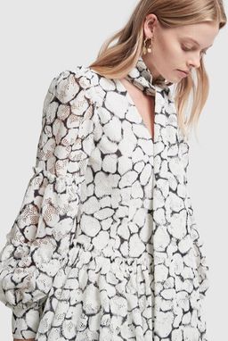  Aje Rebellion Lace Mini Dress Print Size 8 for rent on The Volte - image 5