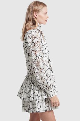  Aje Rebellion Lace Mini Dress Print Size 8 for rent on The Volte - image 4