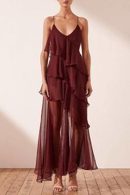 Shona Joy Gabriela Gabriela Cross Back Tiered Maxi Size 8 for rent on The Volte - image 1