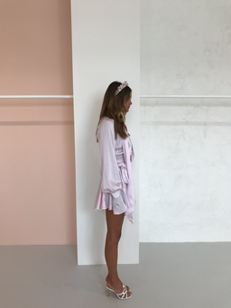 Acler Doheny Mini Dress in Blush Size 6 for rent on The Volte - image 4