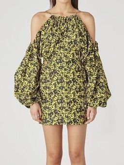 Camilla and Marc Monet Mini Dress Yellow Size 8 for rent on The Volte - image 1