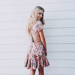 Zimmermann Tropicale Lattice Mini Dress Pink Floral Size 0 / AU 8 for rent on The Volte - image 5