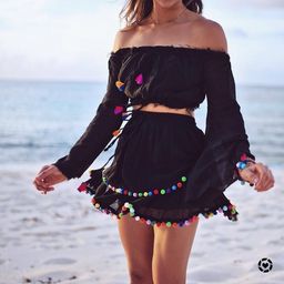 Majorelle Calypso Top and Mini Skirt Set Black Size 6 for rent on The Volte - image 6