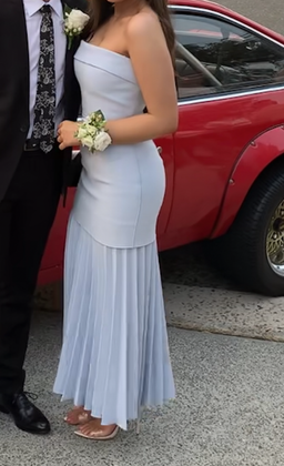 LINEAR CREPE PLEAT STRAPLESS DRESS for rent on The Volte - image 3