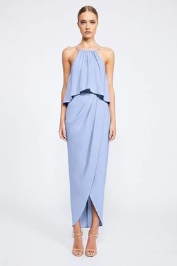Shona Joy Frill High Neck Maxi for rent on The Volte - image 1