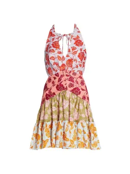 Zimmermann The Lovestruck V Neck Mini Dress Mixed Roses Size 6 for rent on The Volte - image 5