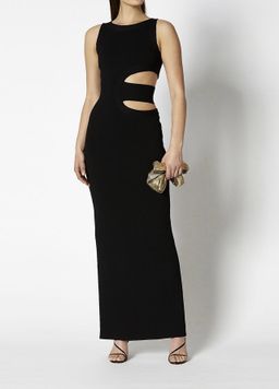 Scanlan Theodore Crepe Gown Black Size 8 for rent on The Volte - image 1