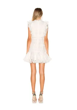 Zimmermann Wayfarer Paneled Flutter Dress Ivory Size 2 / Au 12 for rent on The Volte - image 3