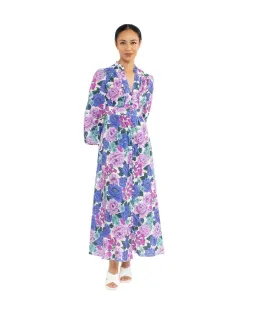 Zimmermann Poppy Plunge Midi Dress in Lilac Floral Size 1 / AU 10 for rent on The Volte - image 1