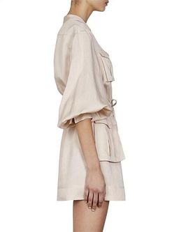 Shona Joy Ellington Balloon Sleeve Mini Dress Ecru Size 8 for rent on The Volte - image 7