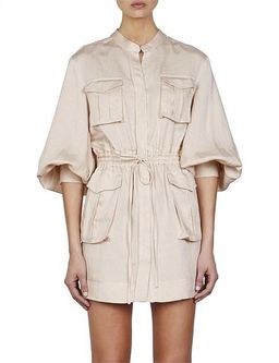 Shona Joy Ellington Balloon Sleeve Mini Dress Ecru Size 8 for rent on The Volte - image 5