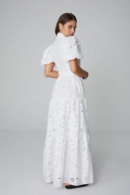 ASILIO PUFF SLEEVE BRODERIE DRESS - SIZE 6 for rent on The Volte - image 1