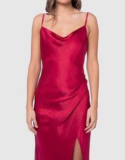 PILGRIM AURORA SATIN DRESS (CERISE) - SIZE 6 for rent on The Volte - image 6