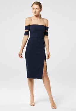 Yeojin Bae - Double Crepe Split Dasha Dress Navy Size 6 for rent on The Volte - image 2