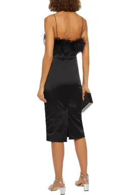 Veronica Beard Strapless Feather Dress Black Size 12  for rent on The Volte - image 3