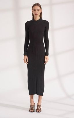 Dion Lee STRIPE RIB TWIST DRESS Black Size 8 for rent on The Volte - image 3