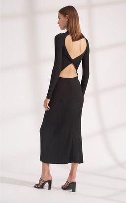 Dion Lee STRIPE RIB TWIST DRESS Black Size 8 for rent on The Volte - image 2