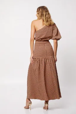 Mossman The Checked Out Maxi Dress Print Size 10 for rent on The Volte - image 2