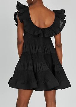 Zimmermann The Lovestruck pleated minidress Black Size 6 for rent on The Volte - image 2