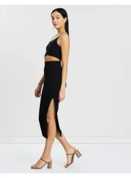 Bec & Bridge Darling Midi Dress Black Size AU 6 for rent on The Volte - image 3