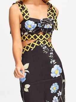 Alice McCall - Flower Girl Midi Strap Dress Black Floral 6 for rent on The Volte - image 4