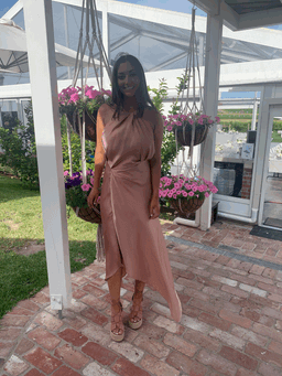 One Fell Swoop- Audrey dress in dusty rose for rent on The Volte - image 3