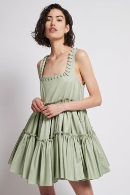 Aje Hushed Mini Dress Bamboo Green Size 8 for rent on The Volte - image 1