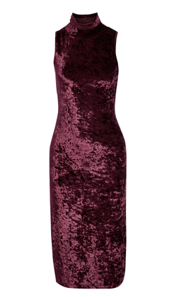 "Caroline Constas" Velvet mock neck dress, burgundy, size 10, RRP $677 for rent on The Volte - image 3