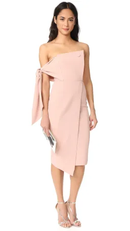 MISHA Romi Structured Midi Dress Blush Size 4 for rent on The Volte - image 1