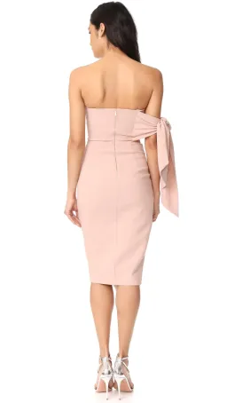 MISHA Romi Structured Midi Dress Blush Size 4 for rent on The Volte - image 3