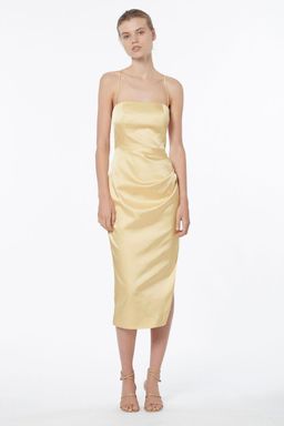Manning Cartell Miami Heat Backless Midi Dress Champagne Size 10 for rent on The Volte - image 1