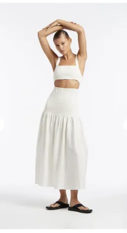 Sir The Label Madelyn Reversible Dress Midi White | AU 8 for rent on The Volte - image 4