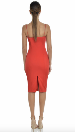 Misha Sophie Midi Dress Red Size 12 for rent on The Volte - image 2