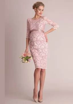 Seraphine Lace Maternity Cocktail Dress Blush Size 14 for rent on The Volte - image 1
