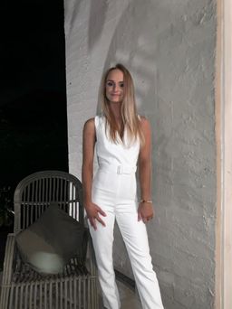 Kookai Valentine Jumpsuit White Size 6 for rent on The Volte - image 4