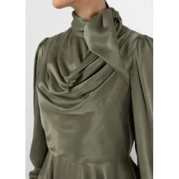 Zimmermann Scarf Swing Mini Dress Olive Size 2 / Au 12 for rent on The Volte - image 2