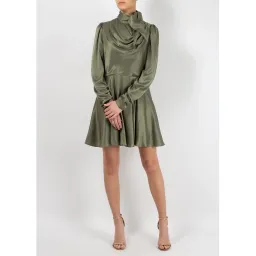 Zimmermann Scarf Swing Mini Dress Olive Size 2 / Au 12 for rent on The Volte - image 1