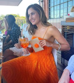 Aje Utopia Ruffle Mini Dress Orange Size 8 for rent on The Volte - image 4