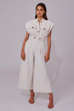 C/MEO Collective Consistent Jumpsuit White Size XS for rent on The Volte - image 1