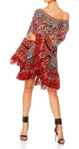 Camilla Queen Alika A Line Frill Dress Print Size 12 for rent on The Volte - image 3