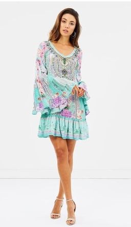 Camilla Garden State A Line Frill Mini Dress Size XL / AU 16 for rent on The Volte - image 2